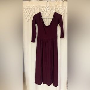 Urban Outfitters off the shoulder dress in Plum. Size M. New with tags.